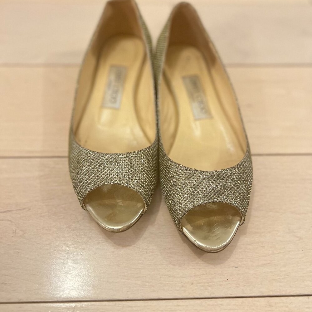 Jimmy Choo Isabel Glitter flats size 6.5